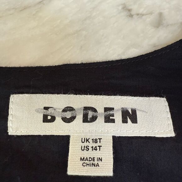 Boden Carla 100% Linen Jumpsuit size 14T black - Picture 7 of 13